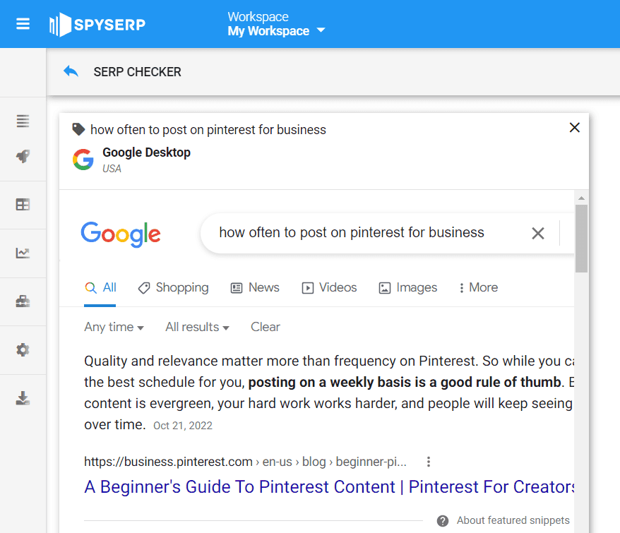 Serp passage indexing