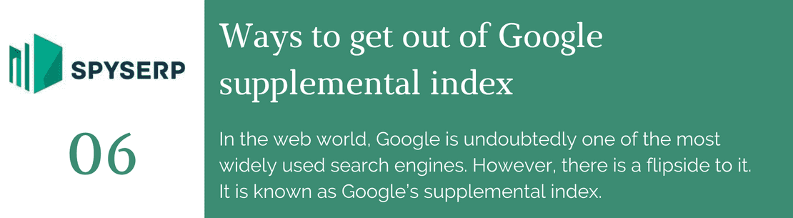 What Is Google's Supplemental Index and How to Avoid It?