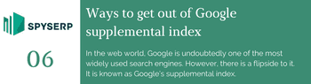 What Is Google's Supplemental Index and How to Avoid It?