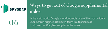 What Is Google's Supplemental Index and How to Avoid It?