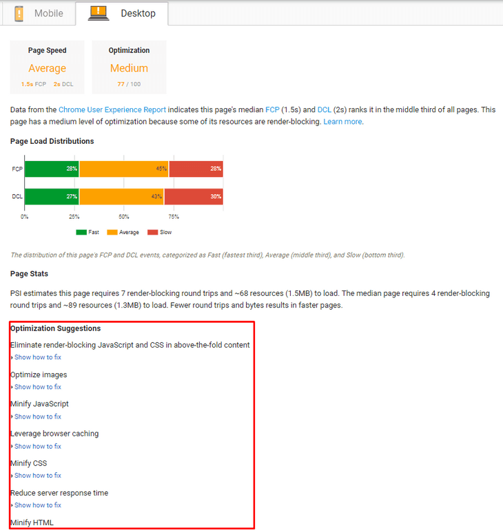 Google Page Speed