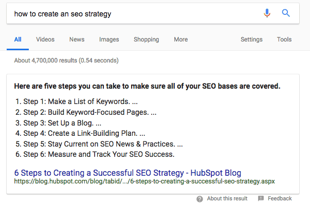 How To Create An Seo Strategy   Google Search 1