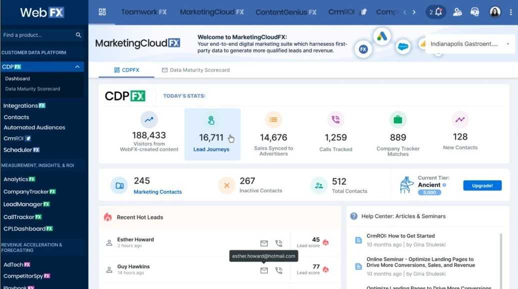 Web FX tool dashboard