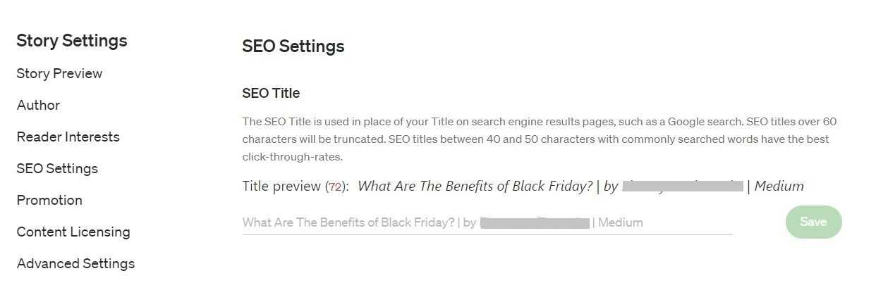 Medium seo title