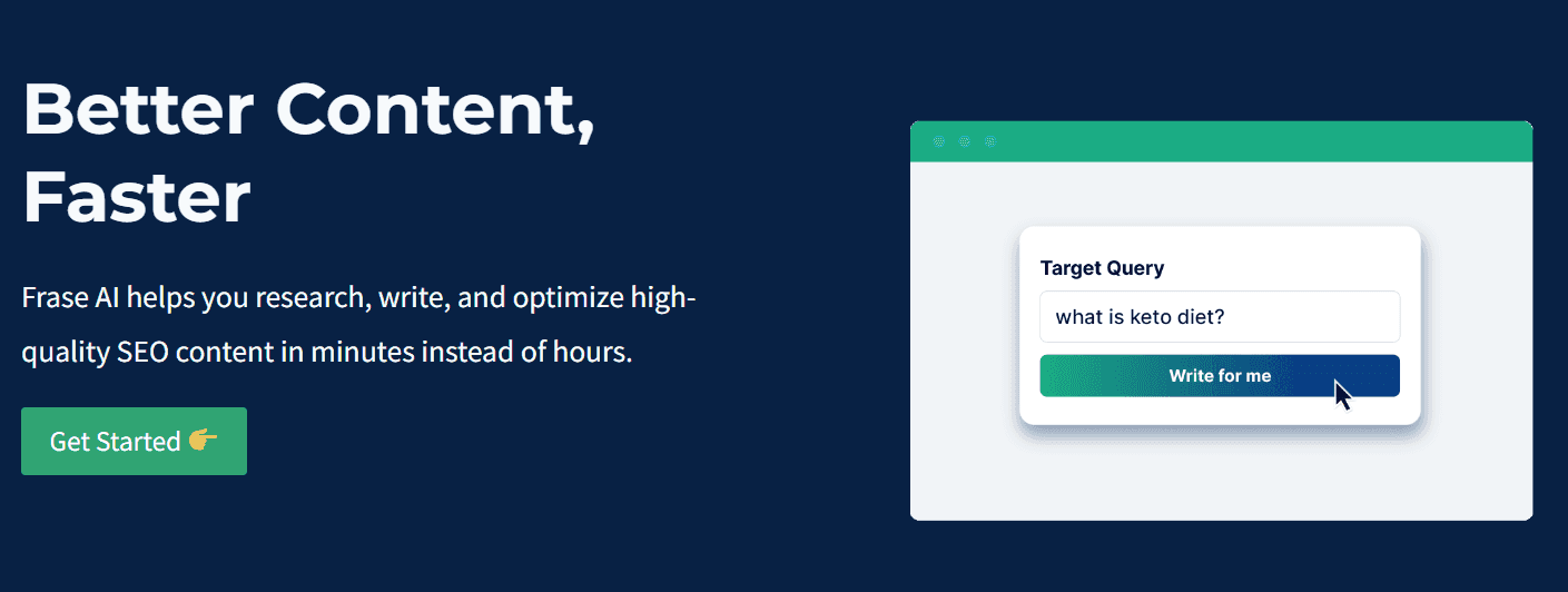 Frase io AI tool for SEO